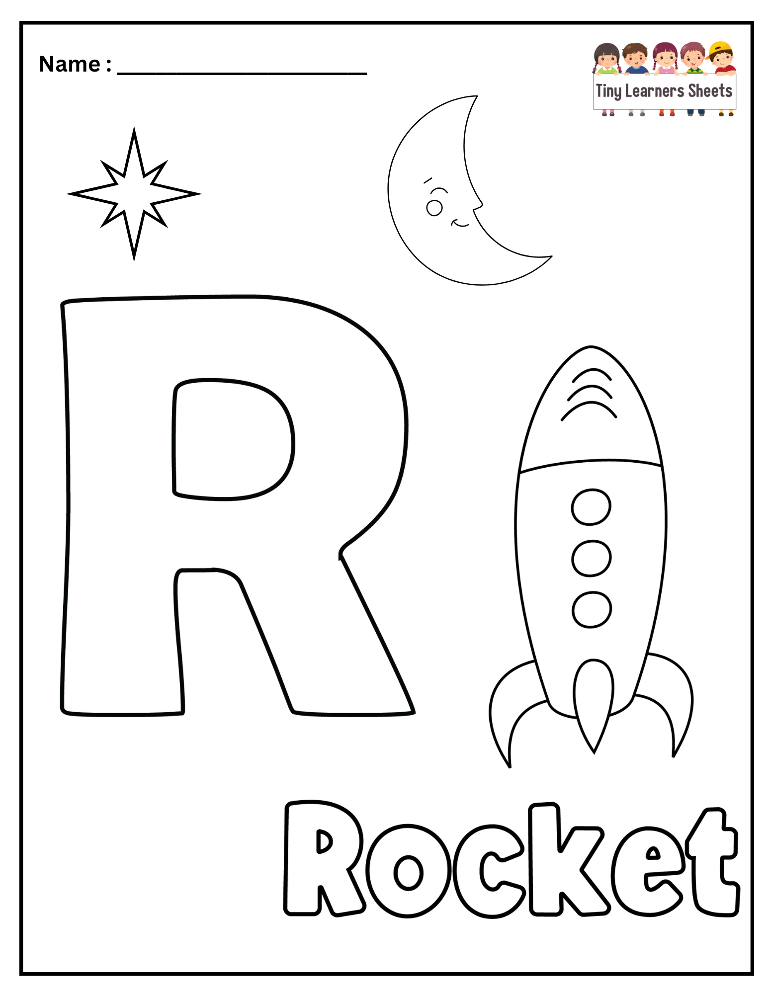 Letter R Coloring Page